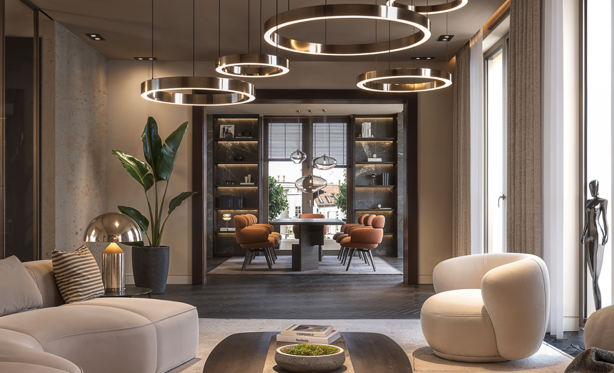 Penthouse Wohn-Essbereich